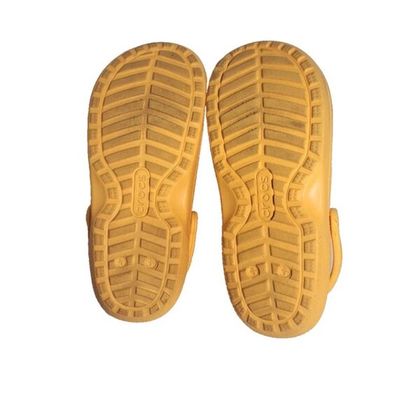 Crocs Classic Womens Size 8 Yellow Sherpa Lined Clogs Slip On Shoes Slippers - Picture 7 of 10